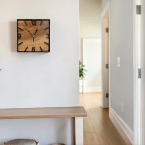 Strona główna 27 Zegar stojący lub ścienny z orzecha włoskiego 20×20 cm